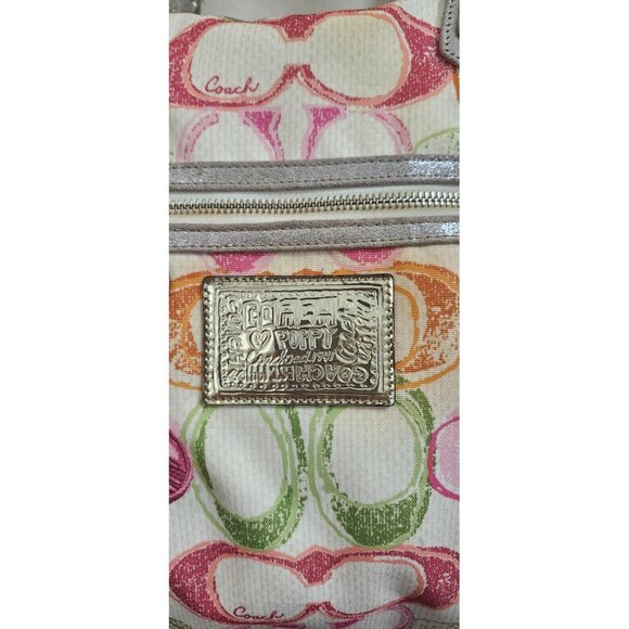 COACH Scribbles Poppy Collection Large Tote Purse - Picture 3 of 16